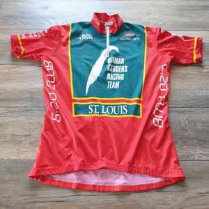 VOmax Mens Cycling Jersey Large L Shirt Road Bicycle Racing Tour INK Marks